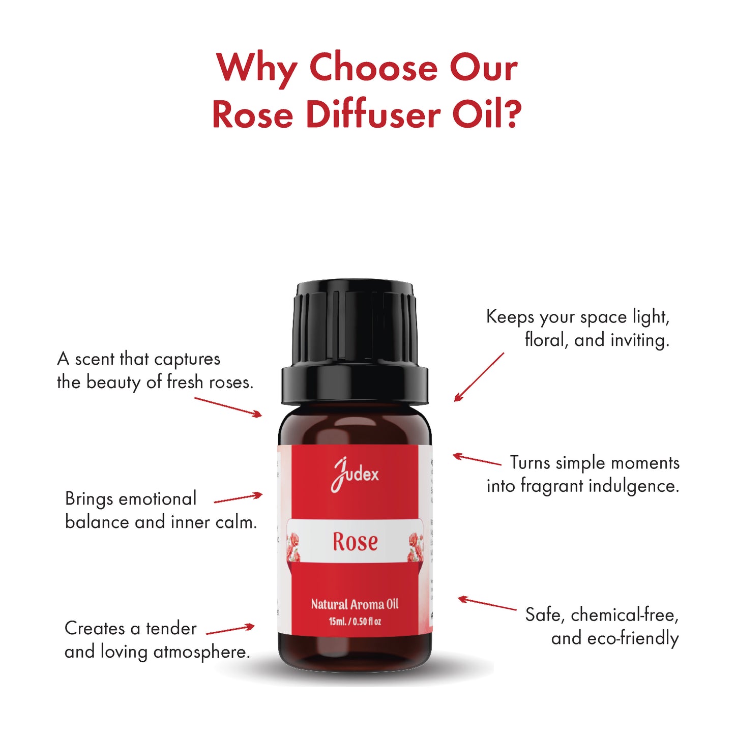 Rose Aroma Diffuser Oil 15ml