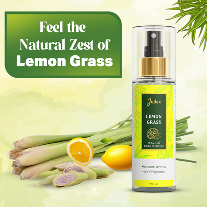 Lemongrass Air Freshener Spray – Premium Long-Lasting Fragrance (200ml)