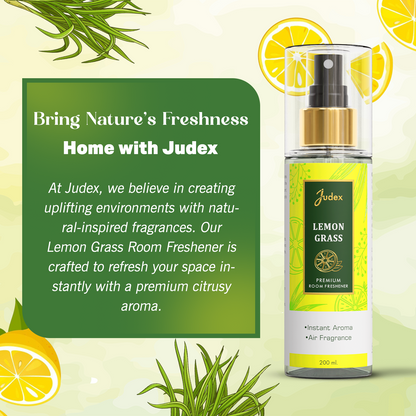 Lemongrass Air Freshener Spray – Premium Long-Lasting Fragrance (200ml)