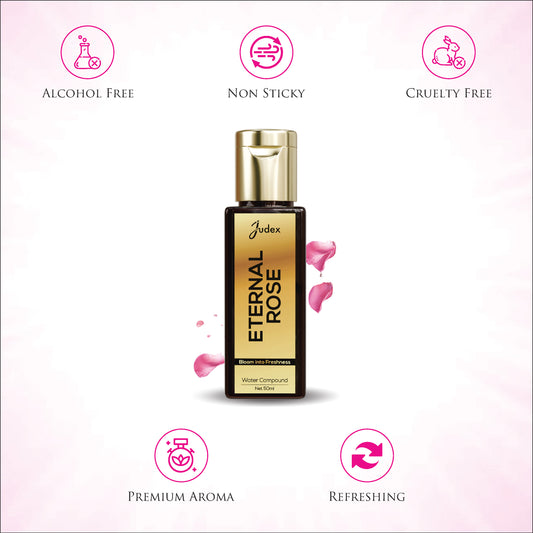 Eternal Rose Bath Oil | Aromatherapy Essential Oil for Relaxation & Stress Relief | Water Soluble Bathing for Calm Mind | Women & Men 50 ml