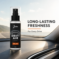 Judex Drift Air Car Perfume Combo Pack of 4 – Alaska, Oud, Mountain & Splash | Long-Lasting Car Air Freshener Spray | 50ml Each