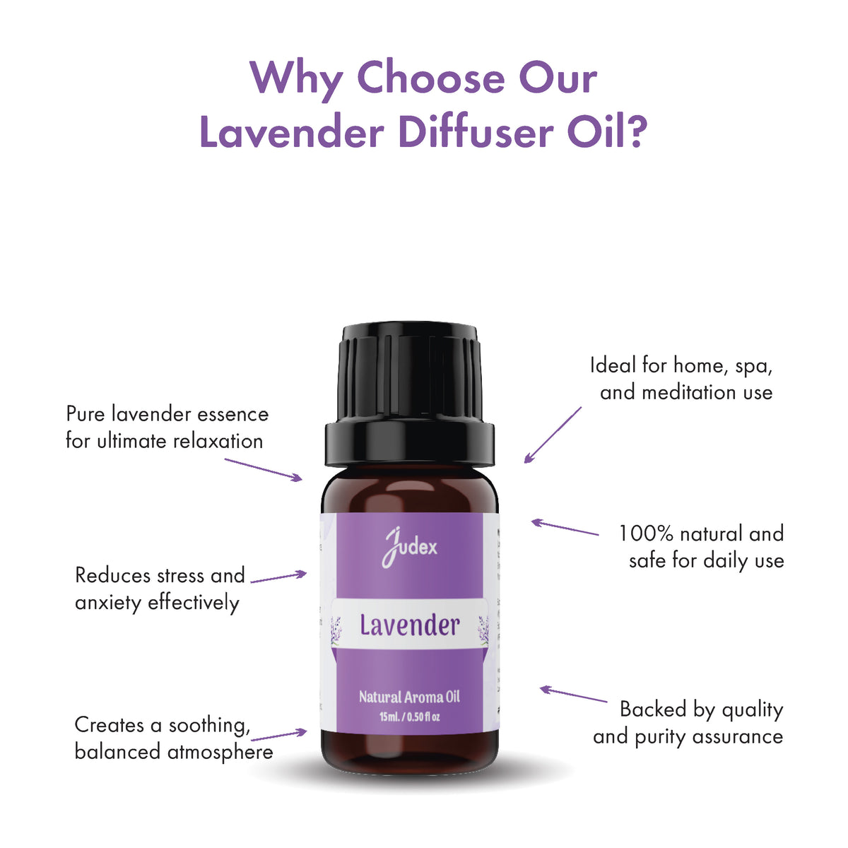 Lavender Aroma Diffuser Oil | 15 ml & 100 ml