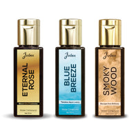 Eternal Rose, Blue Breeze & Smoky Wood, 50 ml each (Pack of 3) |Aromatherapy Essential Oil for Relaxation & Stress Relief