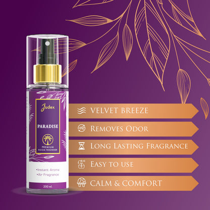 Paradise Scent-Inspired Velvet Breeze Air Freshener Perfume Spray (200ml)